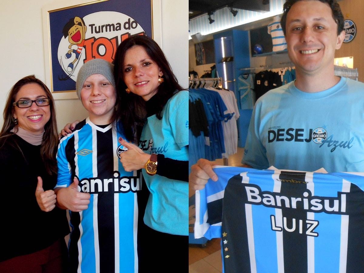 Em Porto Alegre o voluntário Alessandro Vieira enviou a camiseta oficial do Tricolor para Santa Maria. Quem recebeu primeiramente foi a voluntária Paula Rizzi que tratou de entregar em mãos para o Luis que faz tratamento na Turma do Ique. Mais uma ação emocionante que envolveu essa grande corrente do bem.