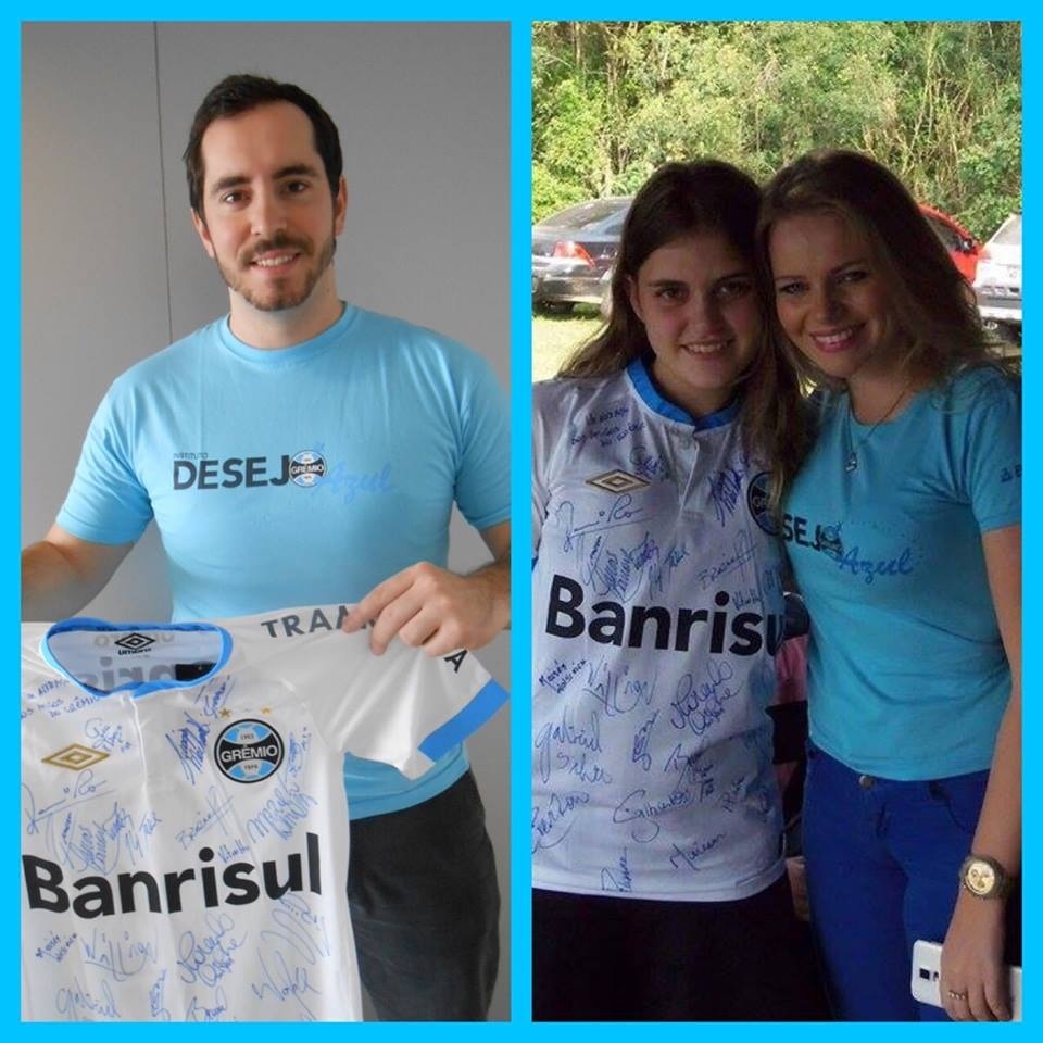  Em Porto Alegre o voluntário Jean Santini postou pelos Correios a camiseta para Nova Petrópolis. Primeiramente quem recebeu foi a voluntária Martina Spier que tratou de levar em mãos para Júlia uma camiseta oficial autografada por todos os jogadores. Jean Santini e Martina Spier