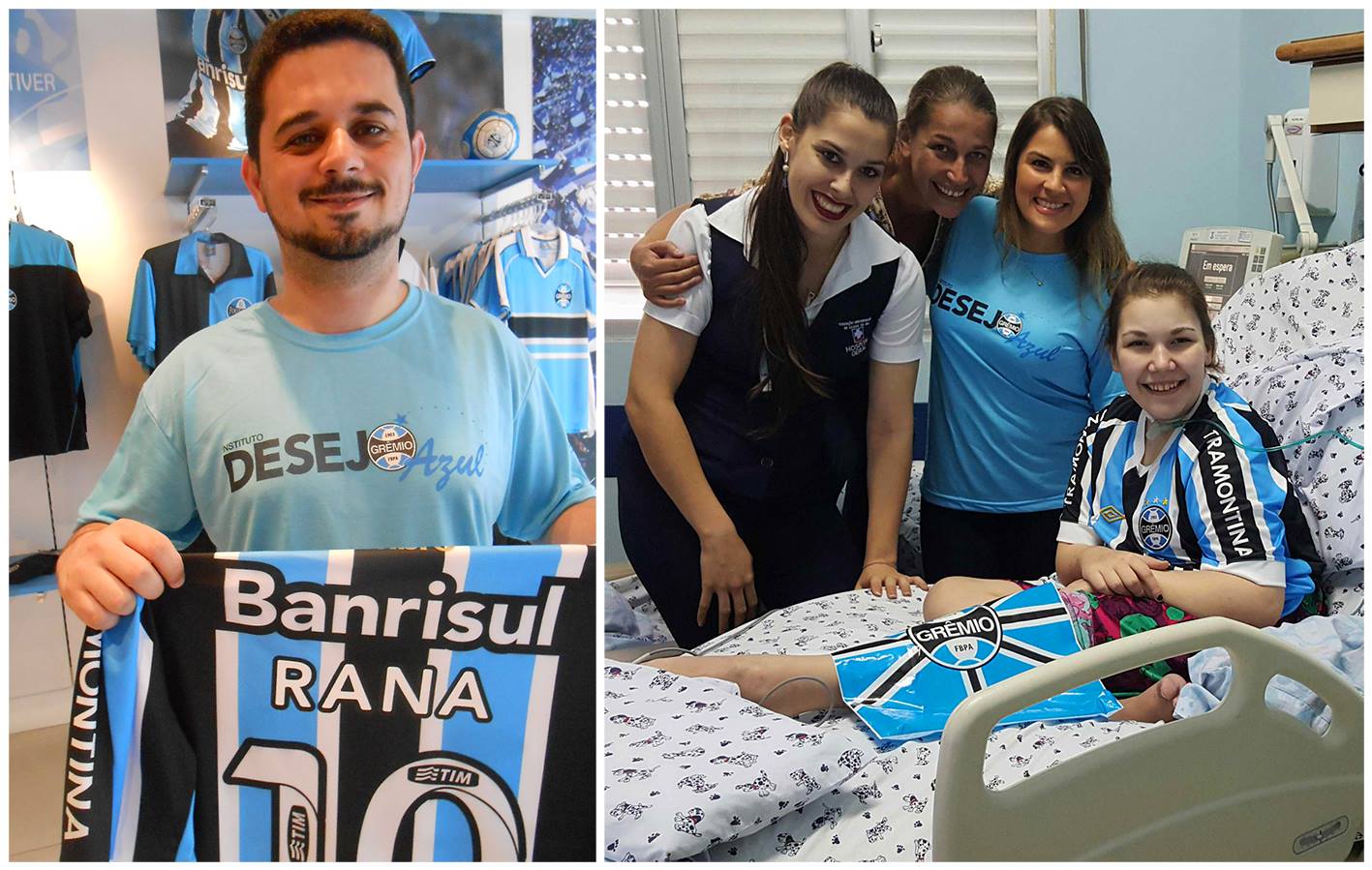  Em Porto Alegre o voluntário Virgílio Migliavacca enviou a camiseta pelos Correios para Caxias do Sul. A primeira a receber foi a voluntária Laura Rodrigues que tratou de levar em mãos para a Rana que faz tratamento no Hospital Geral de Caxias. É a corrente do bem azul subindo a serra.