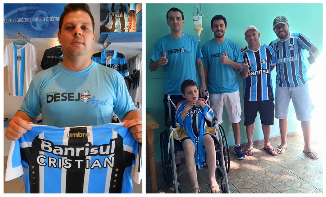 A camiseta do Grêmio viajou para mais longe desta vez. Agora foi para o estado do Paraná mais precisamente para a cidade de Barracão. Em Porto Alegre o voluntário Leonel Guarnieri postou pelos Correios para a cidade paranaense. O primeiro a receber foi o voluntário Rafael Schreiner que levou em mãos para o gremista Cristian.