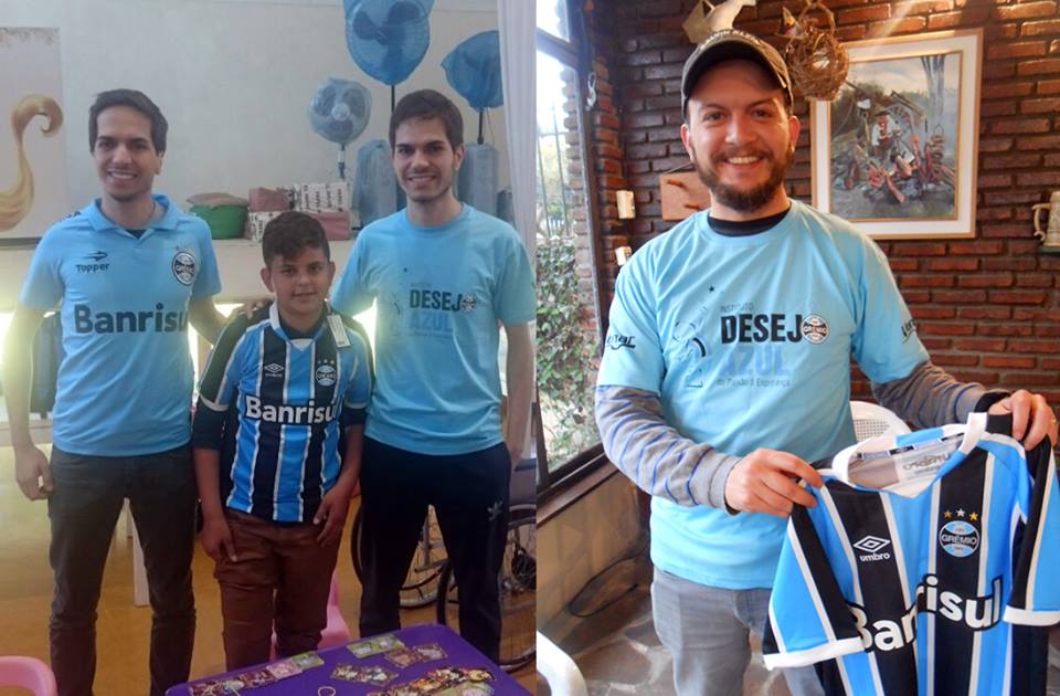 De Porto Alegre o voluntário Mateus Soares enviou a camiseta do Grêmio para Faxinal do Soturno. O primeiro a receber nesta cidade foi o voluntário Eduardo Missau Ruviaro que tratou de levar em mãos juntamente com seu irmão Henrique para o Gabriel.