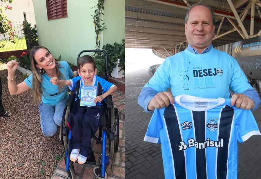 A corrente começou a se formar em Porto Alegre. O voluntário Roberto Costa postou a camiseta do Grêmio para Estrela via Correios . A primeira a receber foi a voluntária Daiane Steffens que depois combinar o encontro com os pais do menino, viajou alguns quilometros e entregou em mãos para o Renan que a esperava ansiosamente pela seu presentão do Tricolor.