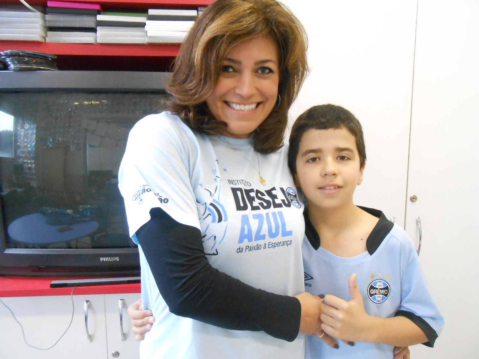 Samuel teve alta logo depois da ação. Estava muito feliz juntamente com o seu pai afinal ganhou dois grandes presentes. Primeiro a recuperação da sua saúde depois a camiseta celeste do Grêmio dada pela voluntária Andrea Motta.