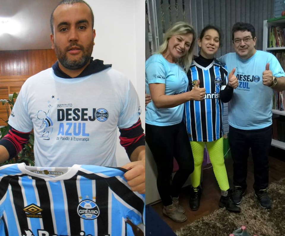 Milena faz acompanhamento na APAE de Encantado. É uma apaixonado pelo Tricolor. Seja qual for o resultado, Milena está lá firme e forte vibrando como sempre . Milena ganhou sua camiseta oficial do Grêmio com a colaboração dos voluntários Rober Quinto Gonzatti ( Encantado ) e André Pires ( Porto Alegre)